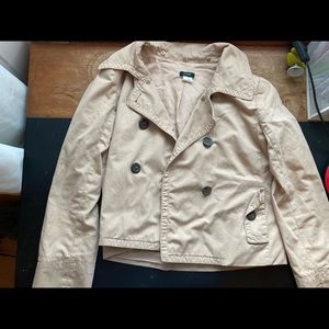 J. CREW cropped trench coat jacket